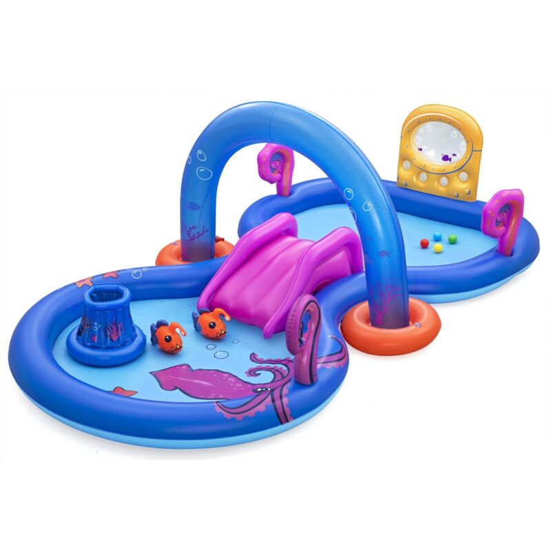 Bestway - Piscine Gonflable Aventure Parc Aquatique 330x188x117 cm +2 Ans Jardin 53167