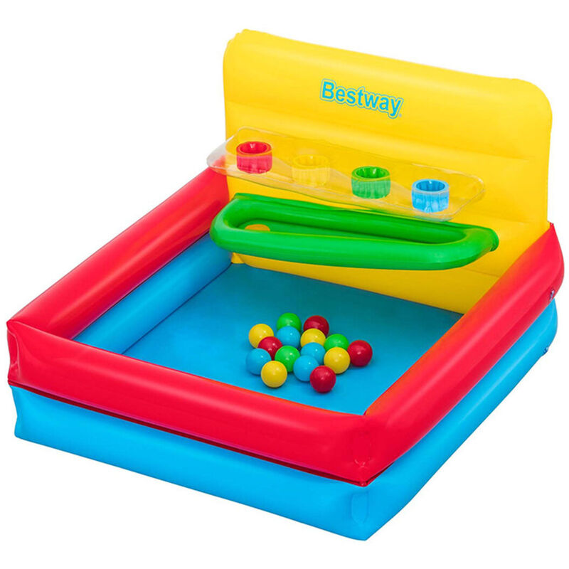 Bestway - Piscine Gonflable Enfant avec Balles 104x94x61 cm +2 Ans Jardin 52546