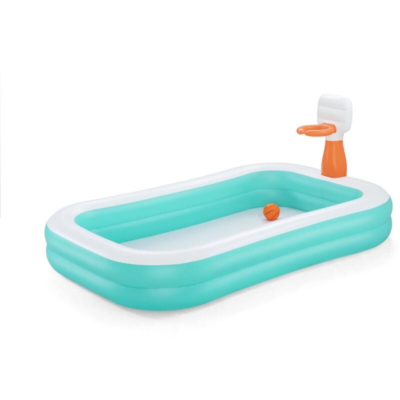 Bestway - Piscine Gonflable Enfant Basket 251x168x102 cm +3 Ans Jardin 54445