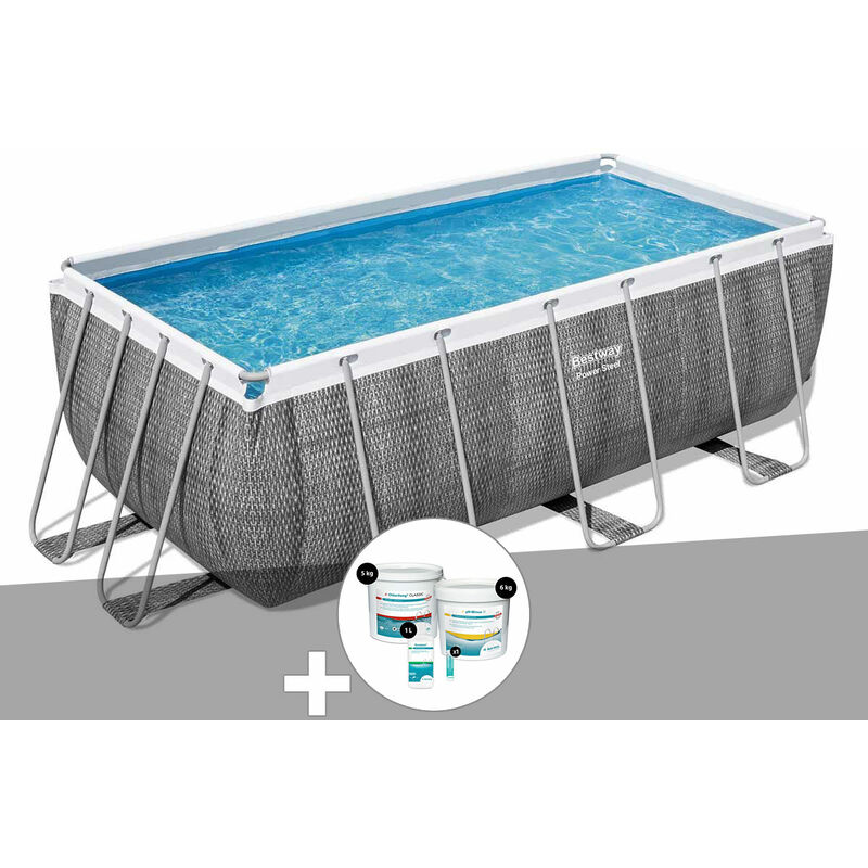 Bestway - kit piscine tubulaire rectangulaire...