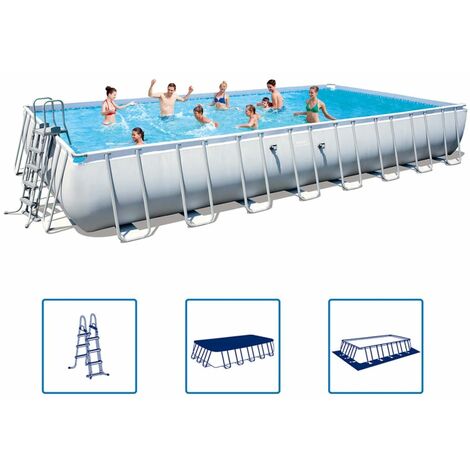 Bestway Piscine Rectangulaire Structure En Acier 956x488x132 Cm 56479