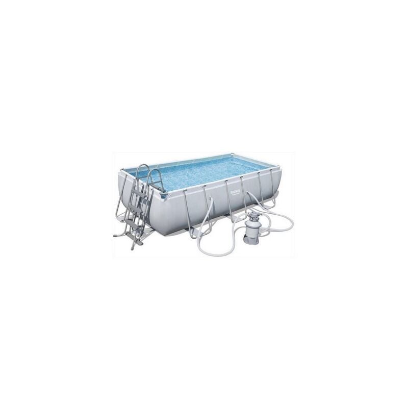 Piscine hors sol rectangulaire Bestway 56442 404x201x100 cm avec pompe filtre a' sable et e'chelle