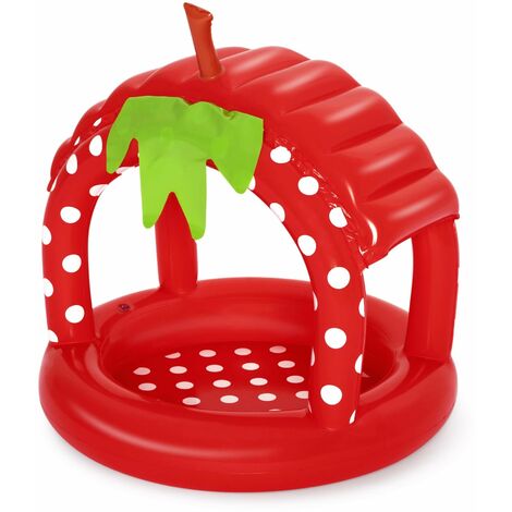 Bestway Planschbecken Erdbeere mit Dach Ø 91 x 91 cm Planschbecken
