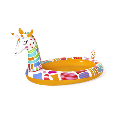 Bestway Planschbecken Giraffe 266x157x127cm 220L Kinderpool mit Wassersprinkler