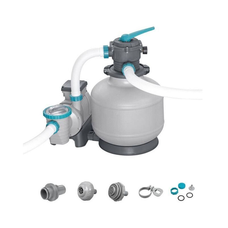 Filtre a sable / pompe de filtration pour piscine jusqu'a 66 m3 Bestway 11 355 L/h - Avec préfiltre