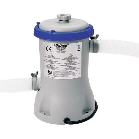 Bestway – Pompe de filtration 2006 l/h – Filtre à cartouche avec flexibles – Pour piscine – Débit max optimisé
