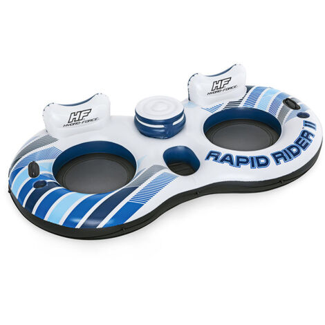 Bestway Rueda Doble Hinchable con Asas Rapid Rider 251x132 cm Playa y Piscina 43113