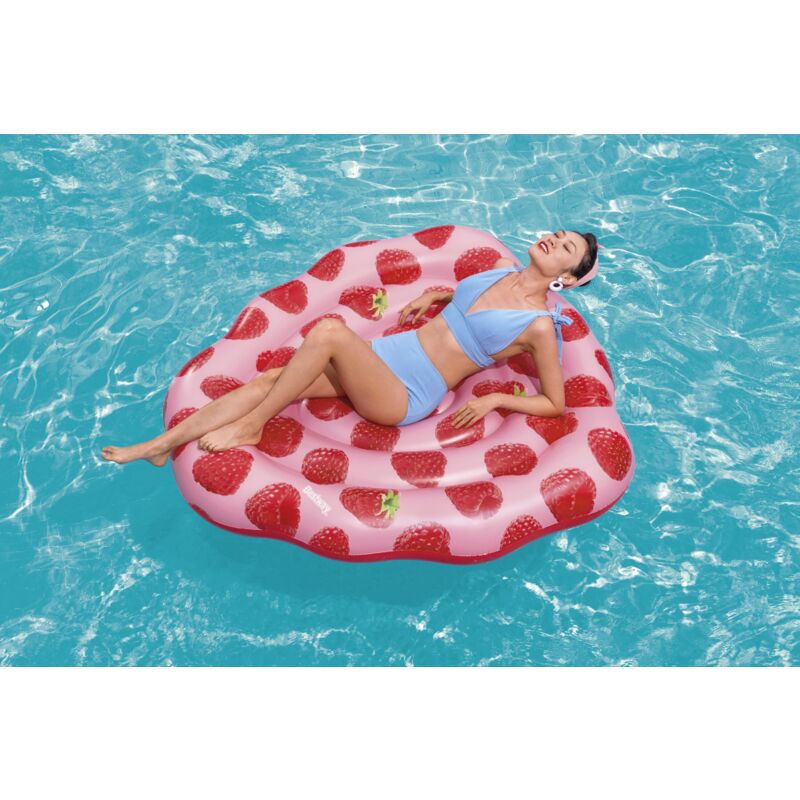Bestway - Matelas de piscine parfumé à la framboise Scentsational