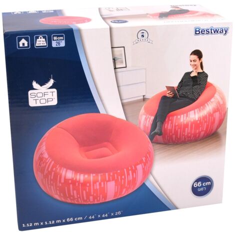 Bestway Sessel aufblasbar Sitzsack Luftsessel Lounge Luftmatratze Fernsehsessel - rot
