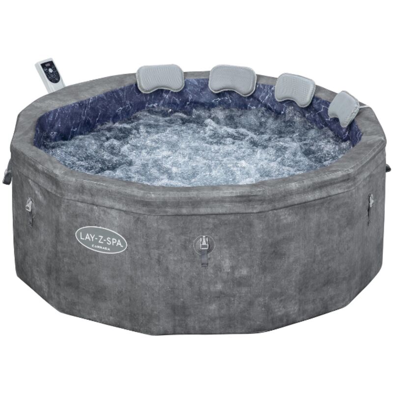 Spa gonflable BESTWAY Lay Z Spa Hawaii 140 airjets 196 x 71 cm 6 places Rond couverture cartouche diffuseur - vue 3