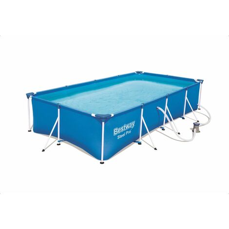 Piscine Bestway avec pompe et cartouche filtrante "Steel Pro Frame " 400x211cm jardin