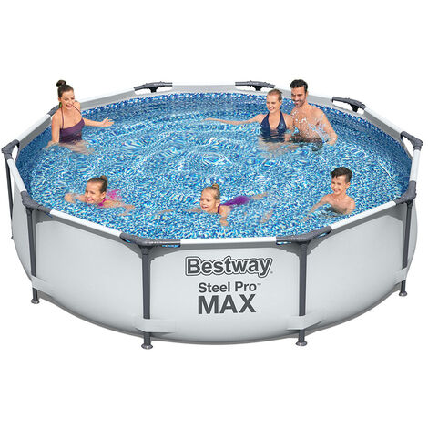 main image of "Bestway Steel Pro Max Pool Set piscina elevada redonda Efecto Mosaico 366x76cm 56416"