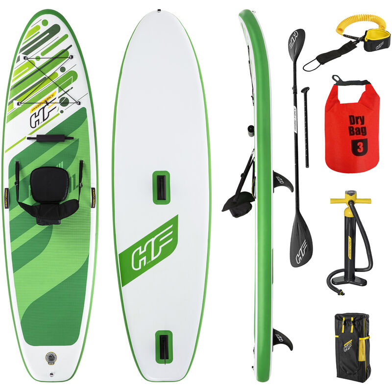 

Tabla de SUP inflable Verde 340x89x15cm Stand up Paddle Board hinchable con múltiples accesorios - Bestway