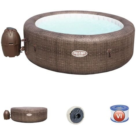 Bestway Spa Gonflable Lay- Z-Spa St. Moritz Pour 5- 7 Personnes Rond