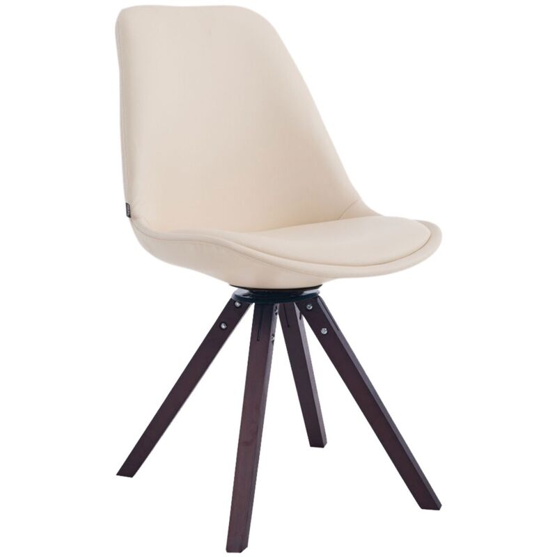 Clp - Besucherstuhl Calais Square Walnuss Creme