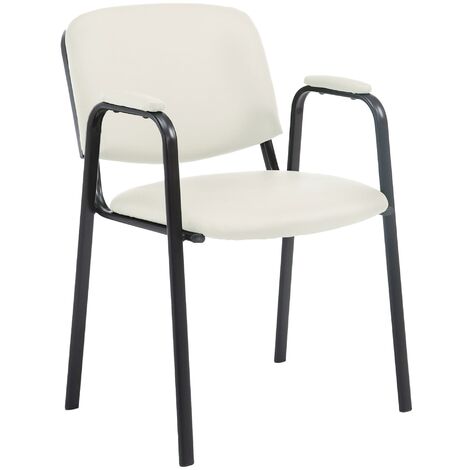 Besucherstuhl Ken Pro Kunstleder creme
