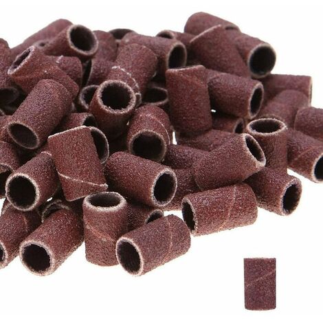 BET 100 embouts de ponçage, embouts de manchon de ponçage pour vernis à ongles et cuticules Push Back Professional (grain fin 180 )