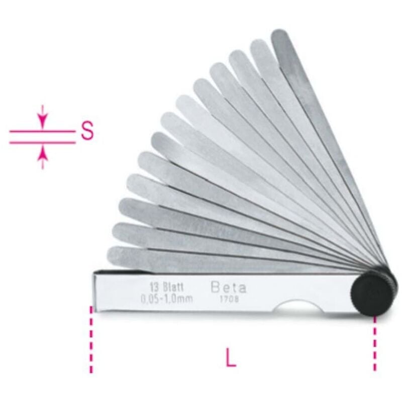 Metric Feeler Gauge 1708/20 - Beta Tools