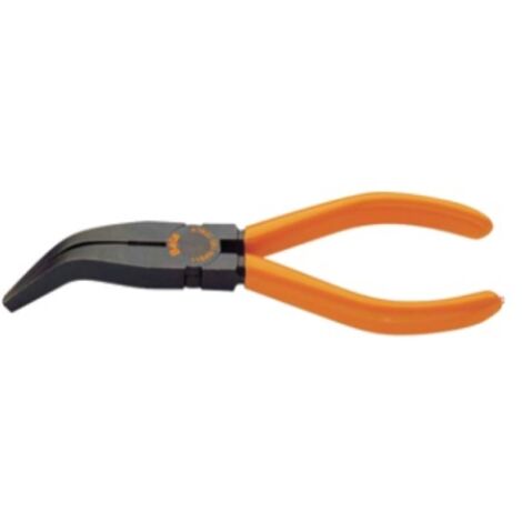 BETA 1164N/200 - PINZE A BECCHI PIATTI LUNGHISSIMI PIEGATI ZIGRINATI, FOSFATATE CON MANICI RICOPERTI IN PVC