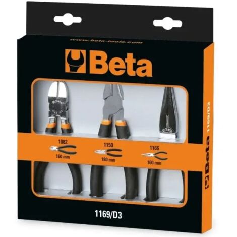 Beta 1169/D3 Jeu de pinces et de cutters 3 pièces.