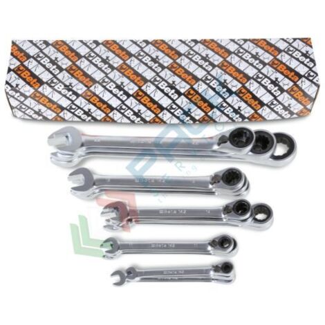 Beta 142/S17 Serie di chiavi combinate a cricchetto reversibile 17 Pz.