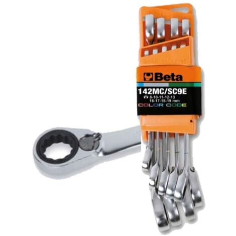 BETA TOOLS Beta 142MC/SC9I Serie chiavi combinate con supporto 9 Pz.