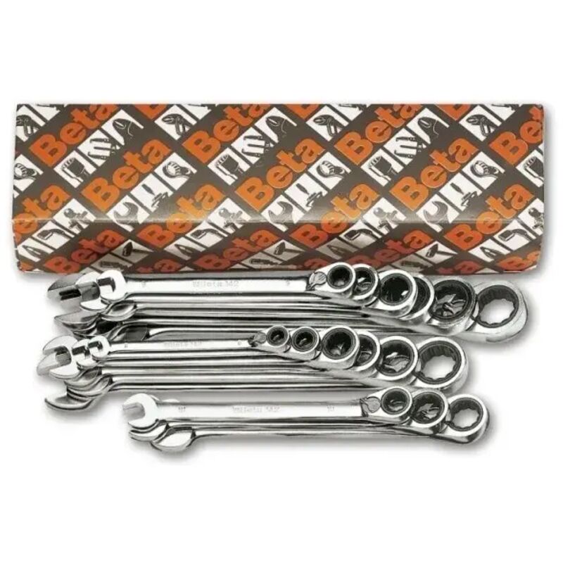 Beta - 142/S17 Jeu de clés mixtes à cliquet réversible 17 pcs.