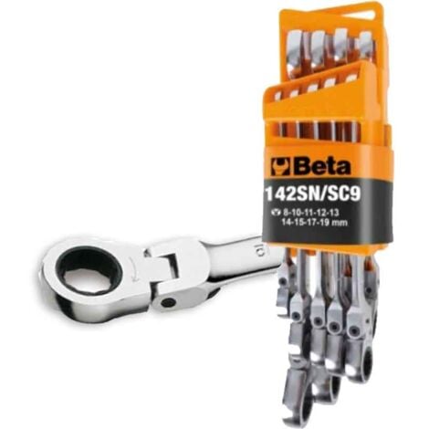 Beta 142SN/SC9 Serie di 9 Chiavi combinate a cricchetto snodate - 001420259