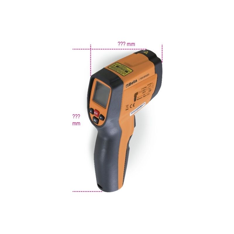 Image of Beta - Termometro digitale ad infrarossi puntamento laser -50 500 °c professionale