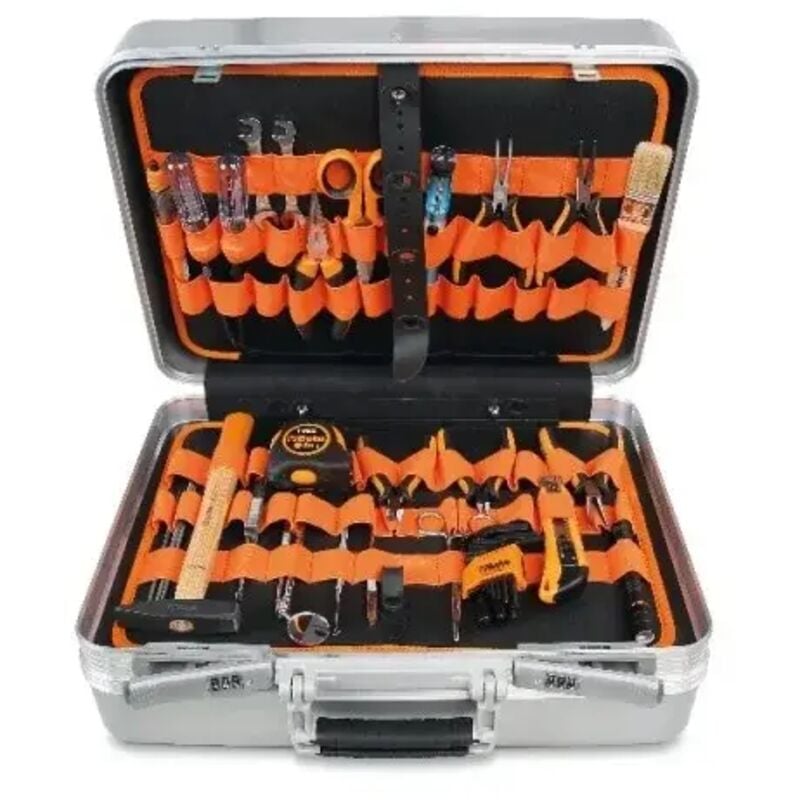 2033LET/B Coffret en aluminium avec assortiment électrotechnique 64 pcs. - Beta