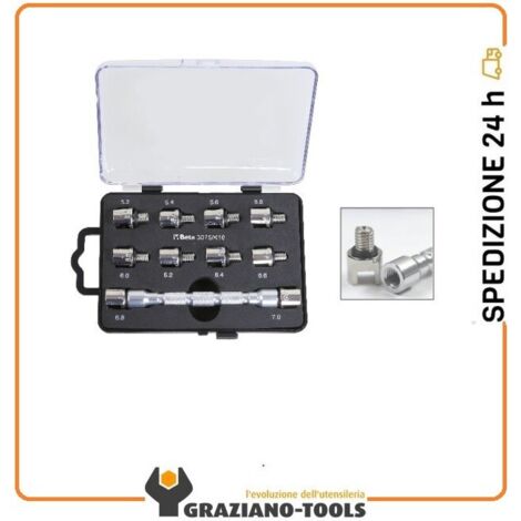 Beta 3075/K10 Set chiave a testina intercambiabile per raggi ruote 10 Pz.