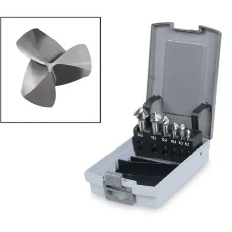 Beta 426A/SP6 Serie di frese a svasare HSS con taglienti asimmetrici 6 Pz.