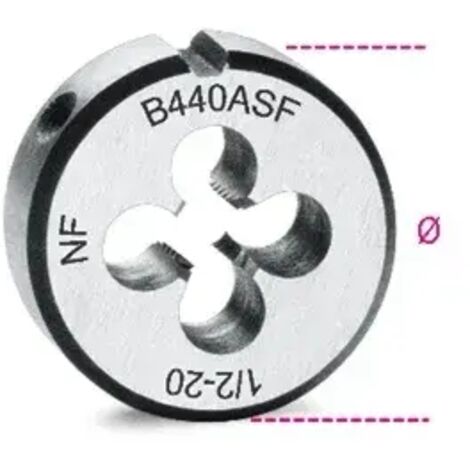 beta 440asf - 7/8x14 fine pitch chrome unf round steel die