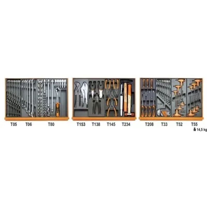 Image of 5904VG/2T Assortimento utensili con termoformati rigidi 99 Pz. - Beta