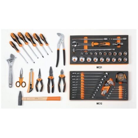 Beta 5941VU/M Assortiment d'outils avec moules thermoformés souples 64 Pcs.