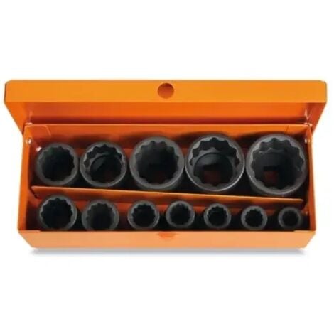 Beta 720B/C12 Set di chiavi a bussola poligonali 1/2" fosfatate 12 Pz.