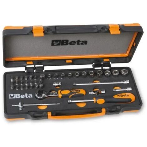 Beta 900/C12M Assortimento di bussole 1/4" ed inserti in valigetta 39 Pz.