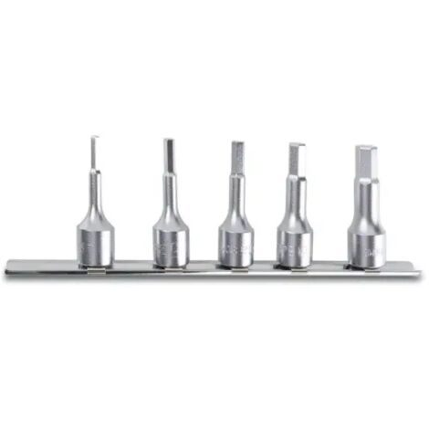 Beta 910ME/SB5 Set chiavi a bussola 3/8" esagonali maschio 5 Pz.
