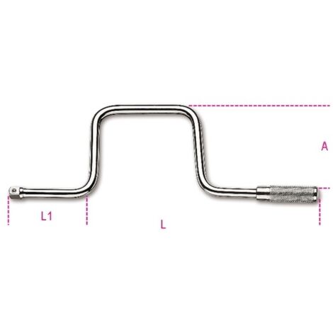 Beta 920/46 - Quadro maschio 1/2" con manovella cromato