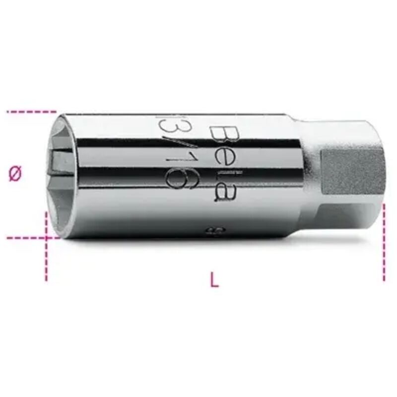 Beta - Clé à douille pour bougies d'allumage 3/8 bêta 956e - 20.8