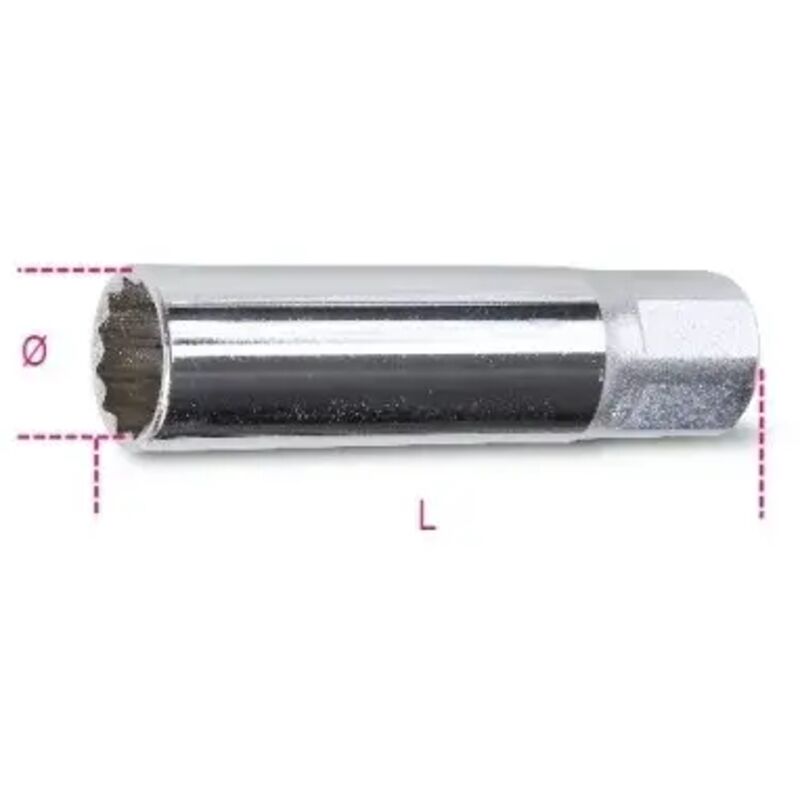 Beta - 956F Clé à douille pour bougie d'allumage 3/8' - 18.8 mm