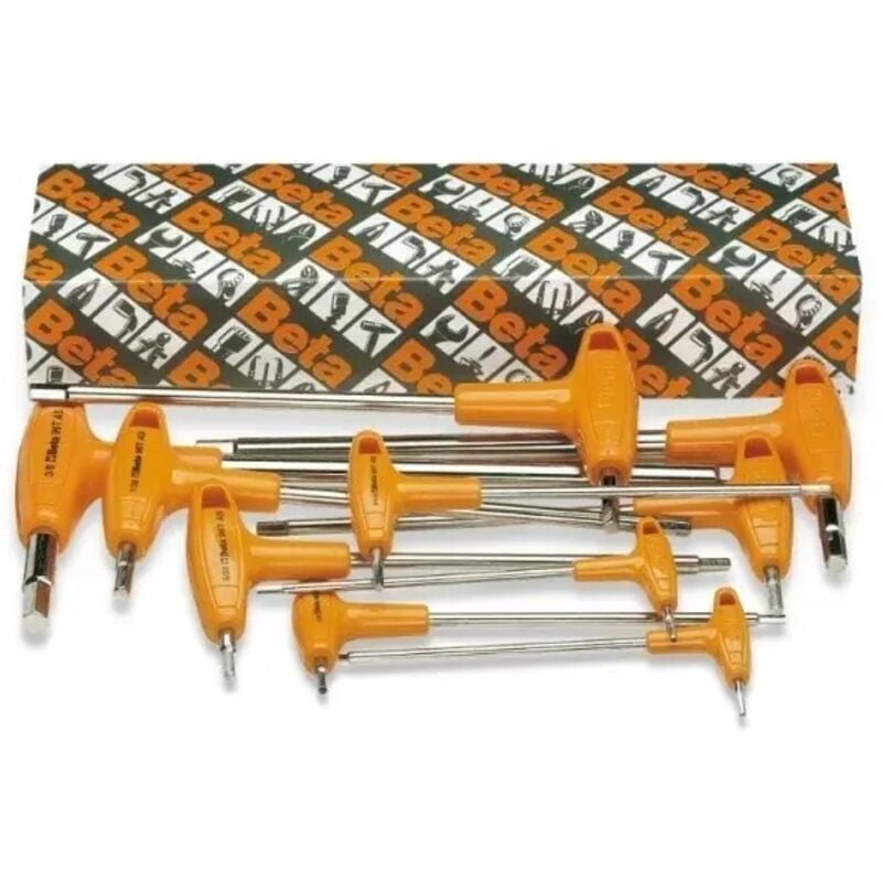 96T/AS8 Jeu de clés à douilles hexagonales avec poignée 10 pcs. - Beta