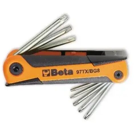 Beta 97tx/bg8 jeu de clés à douilles torx coudées