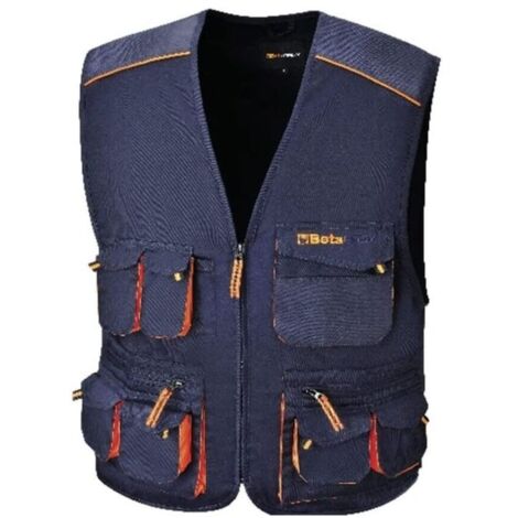 Beta BT078770900 Easy Twill Gilet da Lavoro Uomo T-C Twill 180gr Taglia XS colore Blu