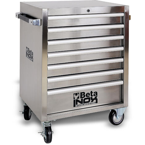 Beta C04 TSS-7 Cassettiera mobile inox 7 cassetti - Inox