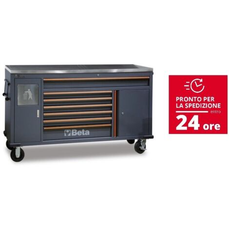 Beta C45PRO 2.0 MWS/X Cassettiera mobile Work Station 7 cassetti con piano Inox