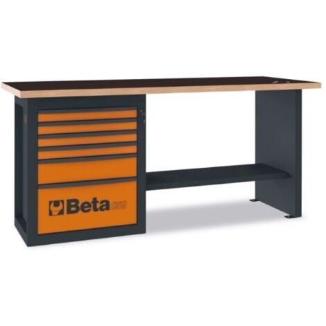Beta C59A Banco da lavoro Endurance con cassettiera - Rosso