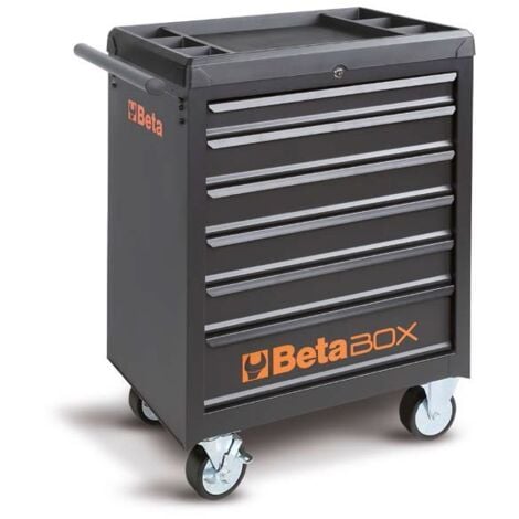 Beta Carrello Cassettiera Portautensili In Acciaio Con 6 Cassetti E Serratura Bloccaggio Colore Grigio Antracite