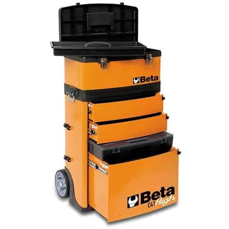 BETA Chariot porte-outils 2 modules superposables - C41H-4100H - Orange - Orange