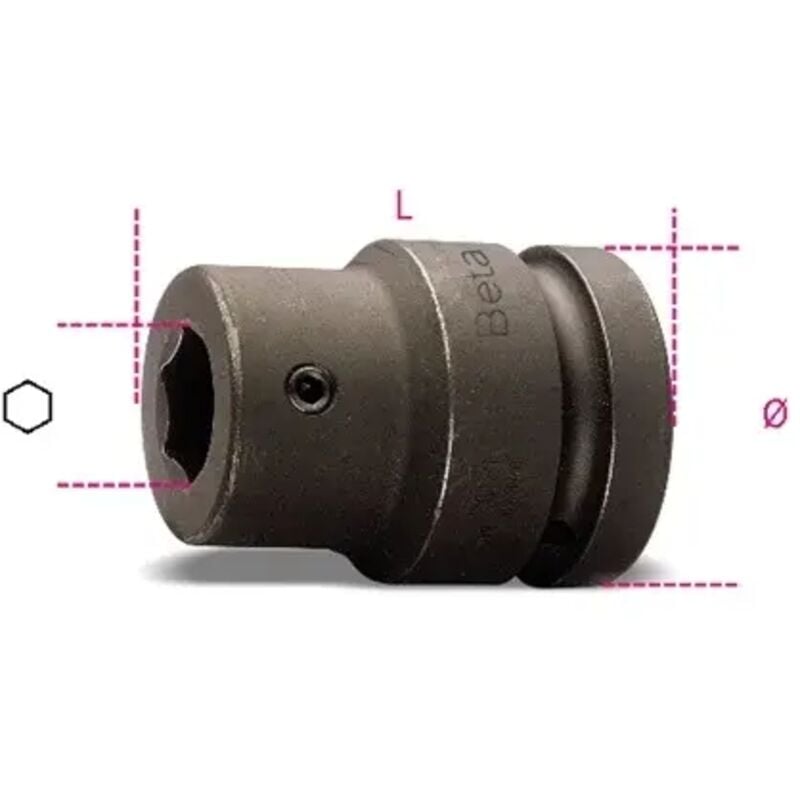 Douille hexagonale pour machine 1.1/2 bêta 727pi/32 - 86